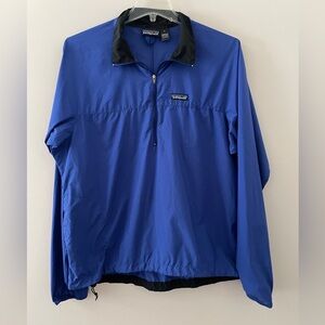 Patagonia Velocity Half Zip Blue Lightweight Windbreaker Shell Jacket Size Large